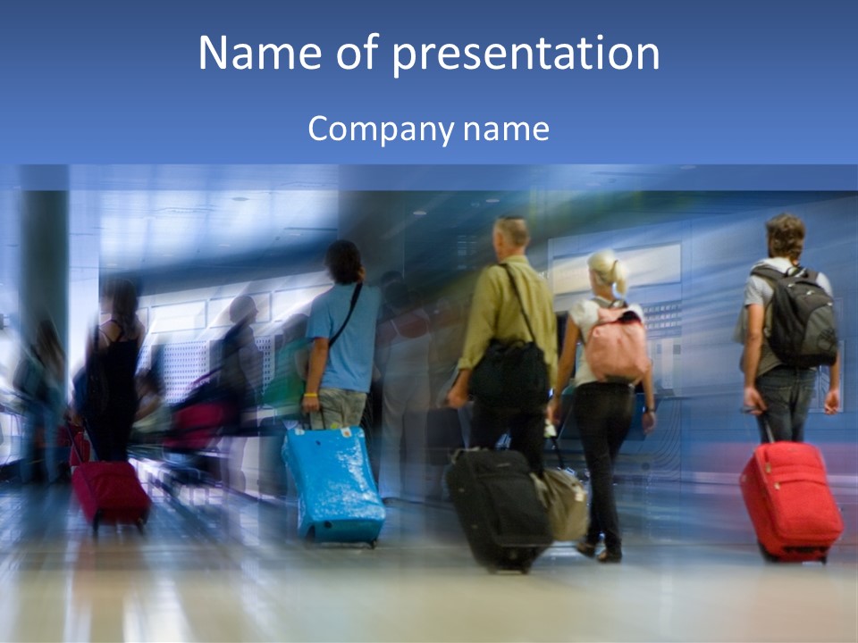 Arrival Travel Baggage PowerPoint Template