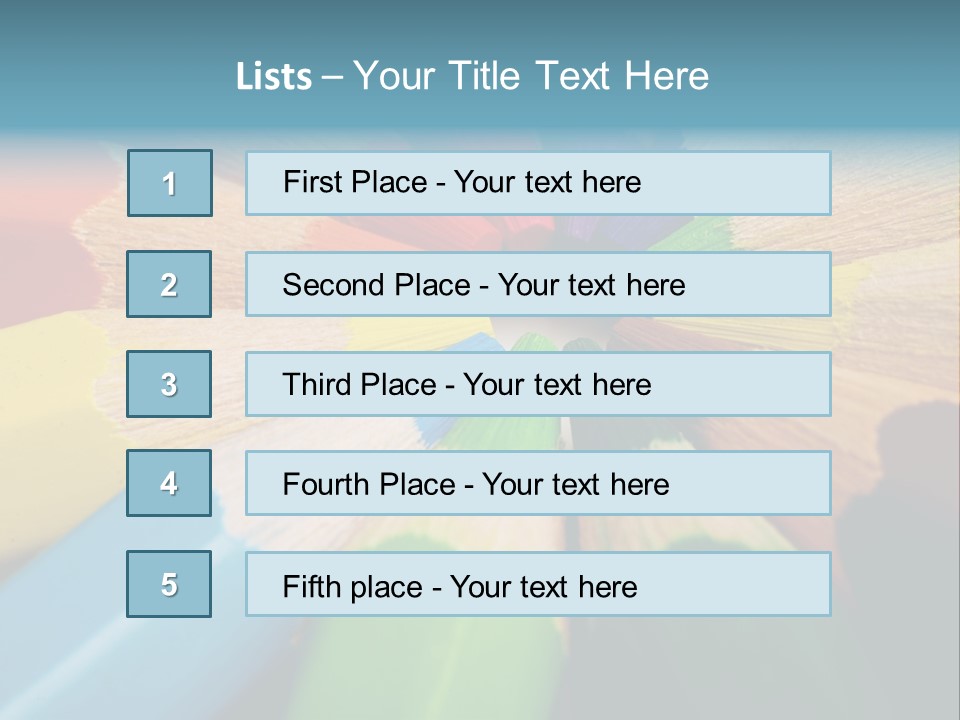 Education Colorful Tools PowerPoint Template