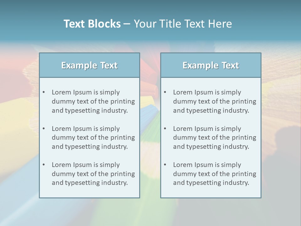 Education Colorful Tools PowerPoint Template
