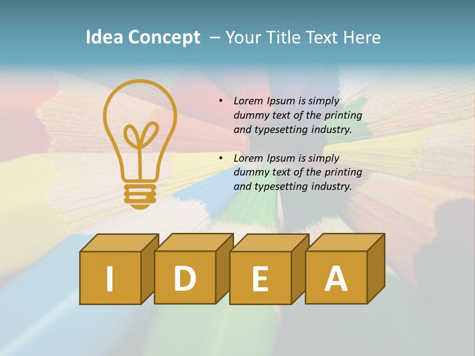 Education Colorful Tools PowerPoint Template