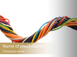 Electric Telecommunications White PowerPoint Template