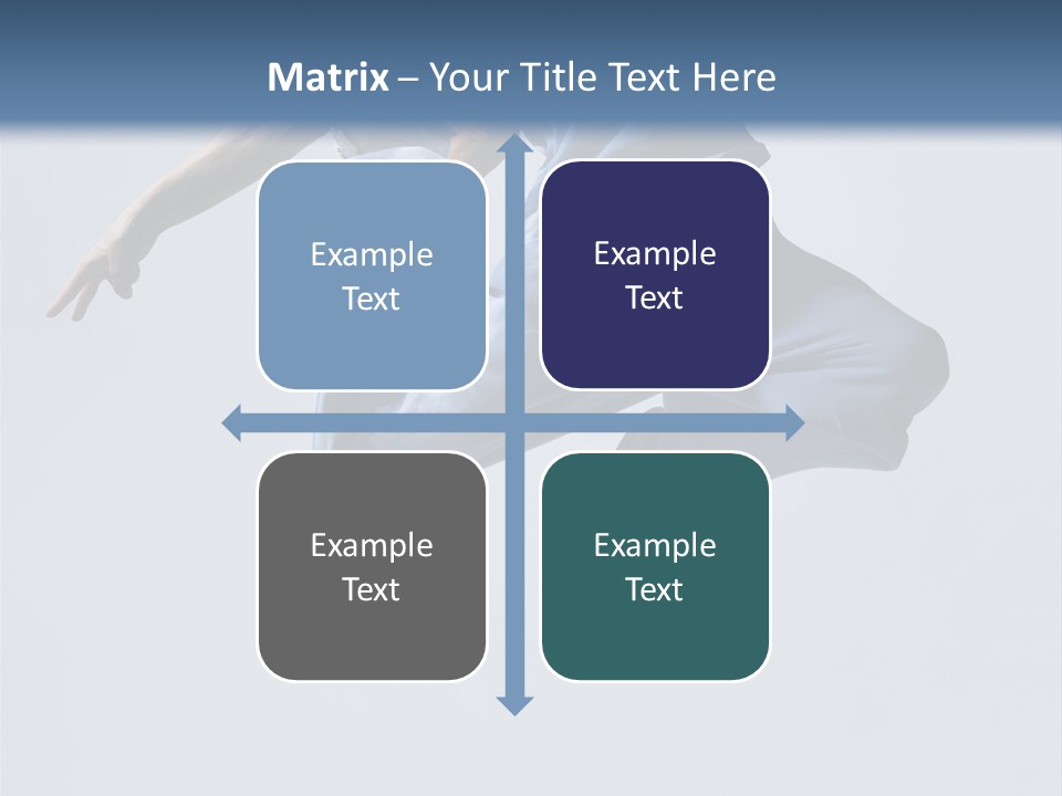 A Man Is Jumping In The Air With His Feet In The Air PowerPoint Template