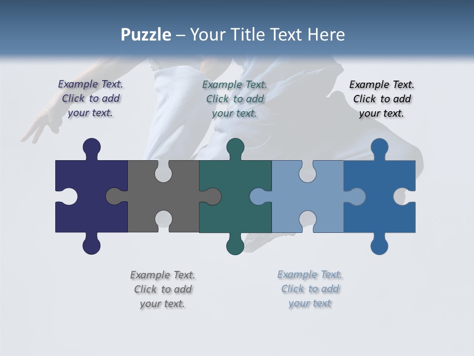 A Man Is Jumping In The Air With His Feet In The Air PowerPoint Template