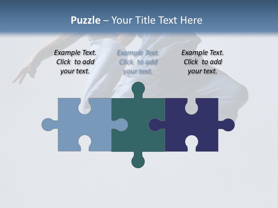 A Man Is Jumping In The Air With His Feet In The Air PowerPoint Template