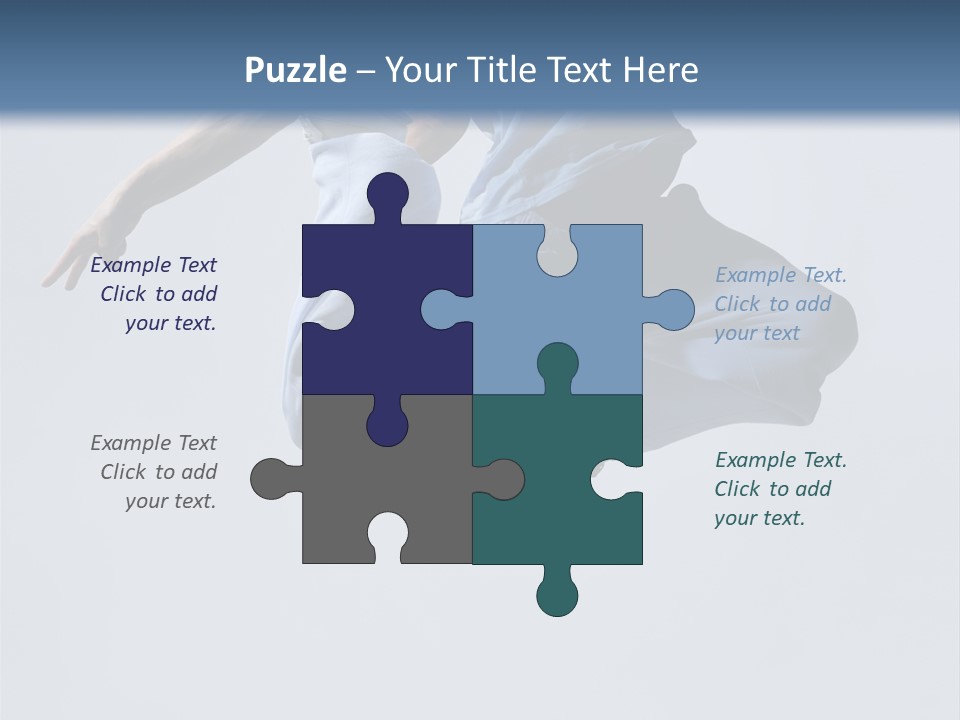 A Man Is Jumping In The Air With His Feet In The Air PowerPoint Template