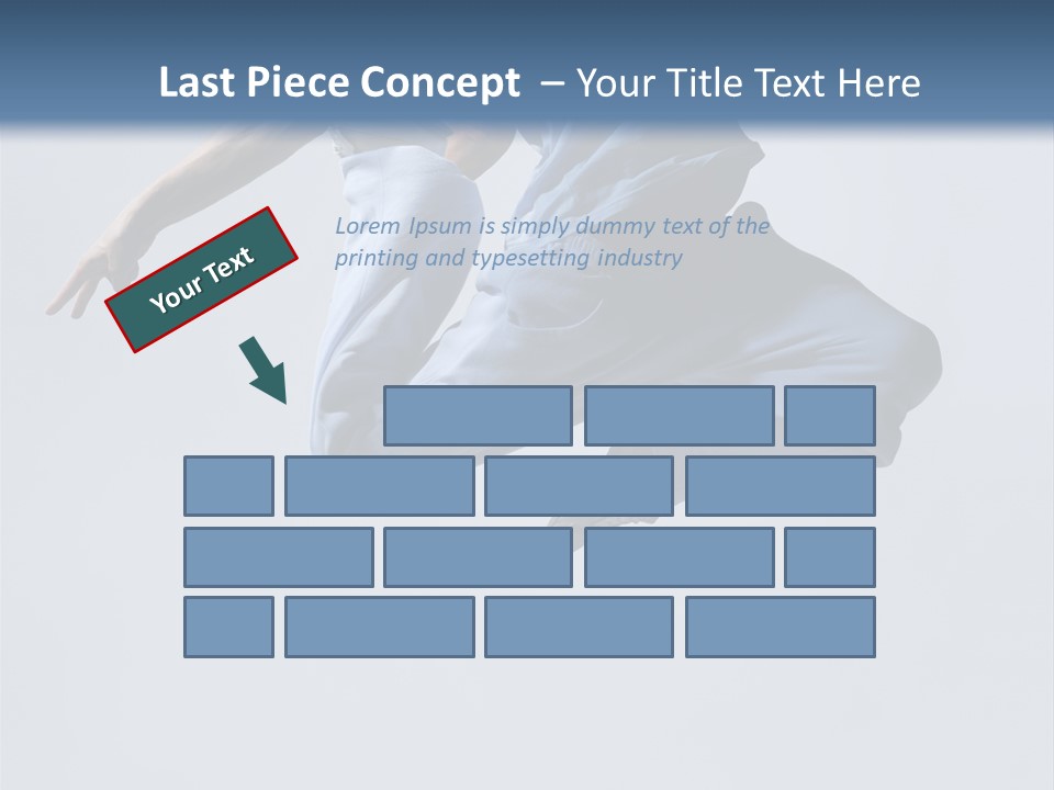 A Man Is Jumping In The Air With His Feet In The Air PowerPoint Template