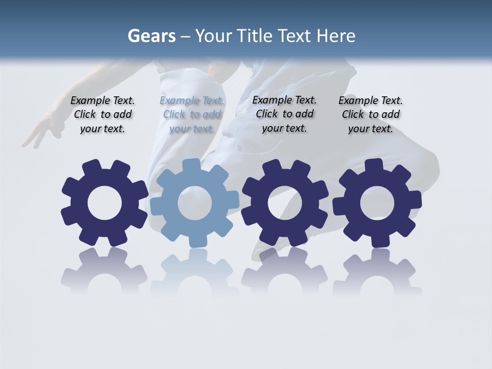 A Man Is Jumping In The Air With His Feet In The Air PowerPoint Template