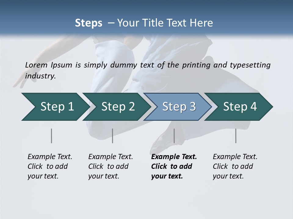 A Man Is Jumping In The Air With His Feet In The Air PowerPoint Template