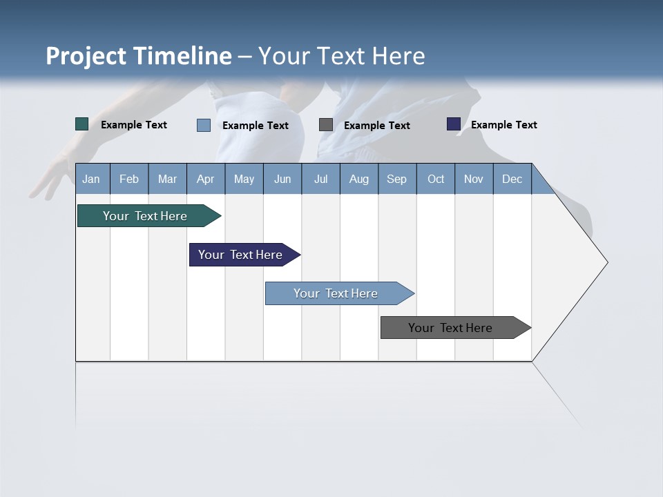 A Man Is Jumping In The Air With His Feet In The Air PowerPoint Template