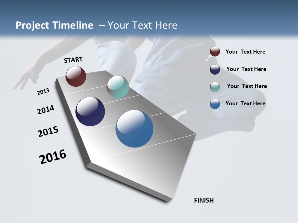 A Man Is Jumping In The Air With His Feet In The Air PowerPoint Template