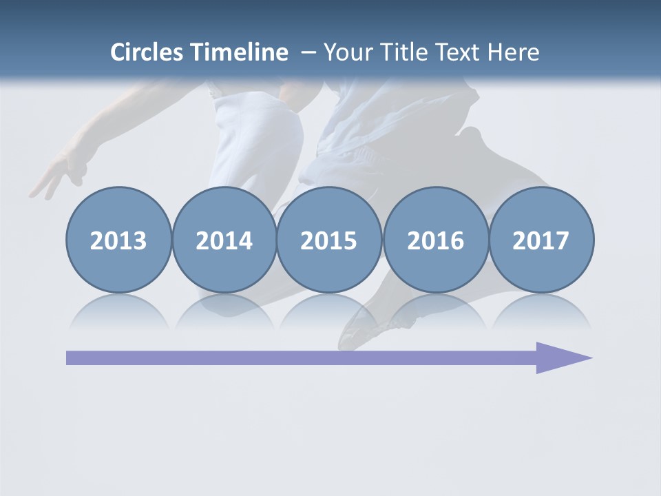 A Man Is Jumping In The Air With His Feet In The Air PowerPoint Template