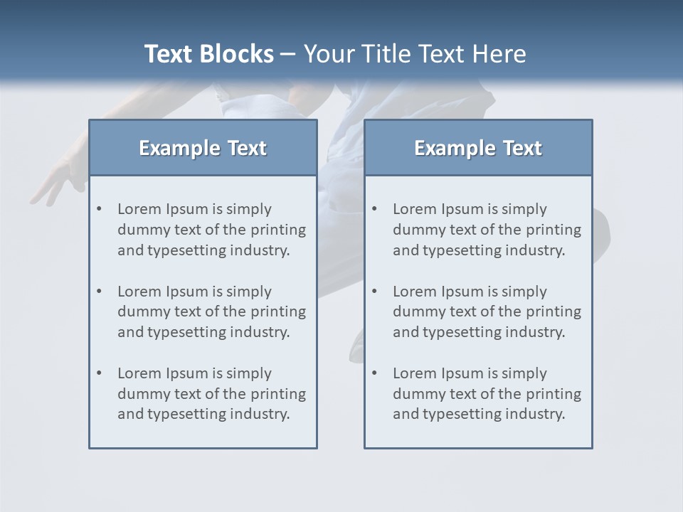 A Man Is Jumping In The Air With His Feet In The Air PowerPoint Template