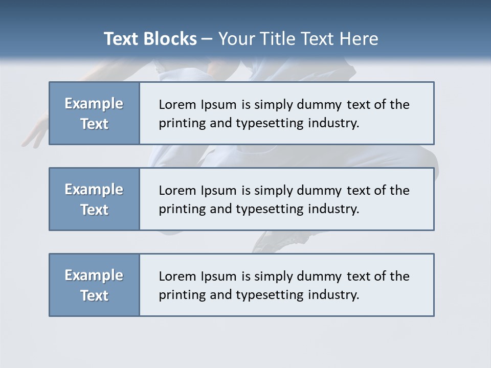 A Man Is Jumping In The Air With His Feet In The Air PowerPoint Template