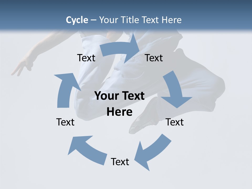 A Man Is Jumping In The Air With His Feet In The Air PowerPoint Template