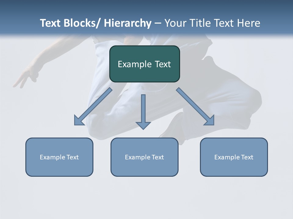A Man Is Jumping In The Air With His Feet In The Air PowerPoint Template