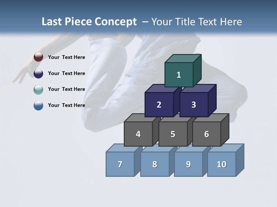 A Man Is Jumping In The Air With His Feet In The Air PowerPoint Template