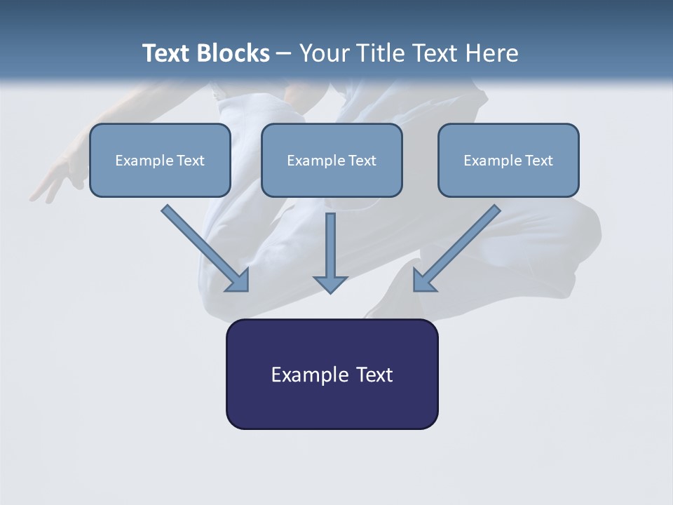 A Man Is Jumping In The Air With His Feet In The Air PowerPoint Template
