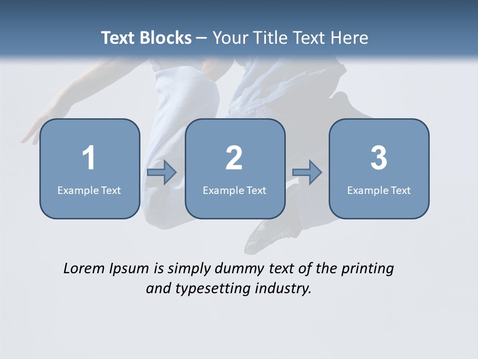 A Man Is Jumping In The Air With His Feet In The Air PowerPoint Template