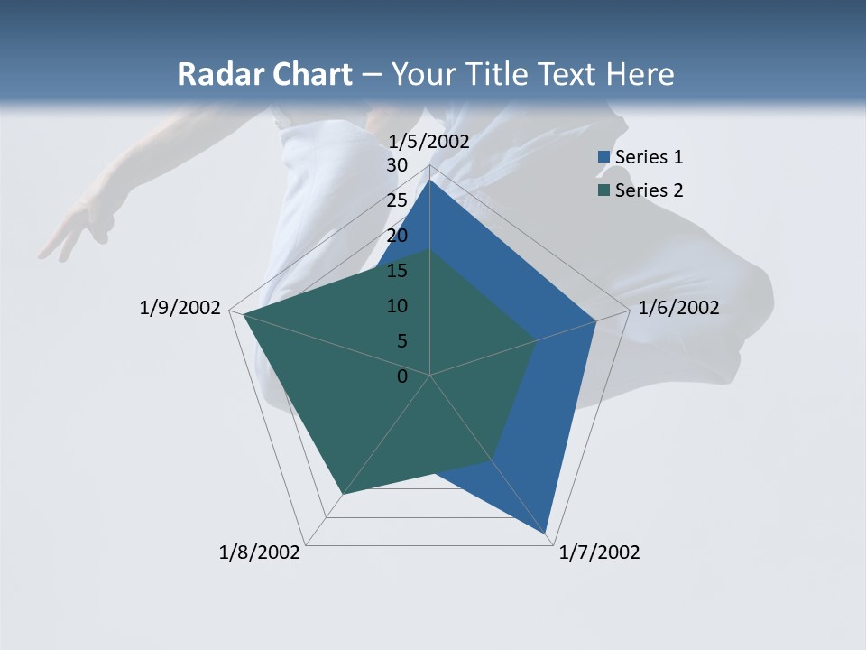 A Man Is Jumping In The Air With His Feet In The Air PowerPoint Template