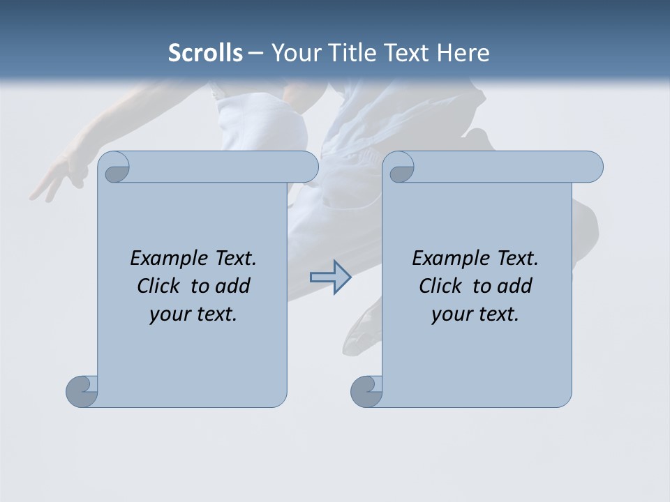 A Man Is Jumping In The Air With His Feet In The Air PowerPoint Template