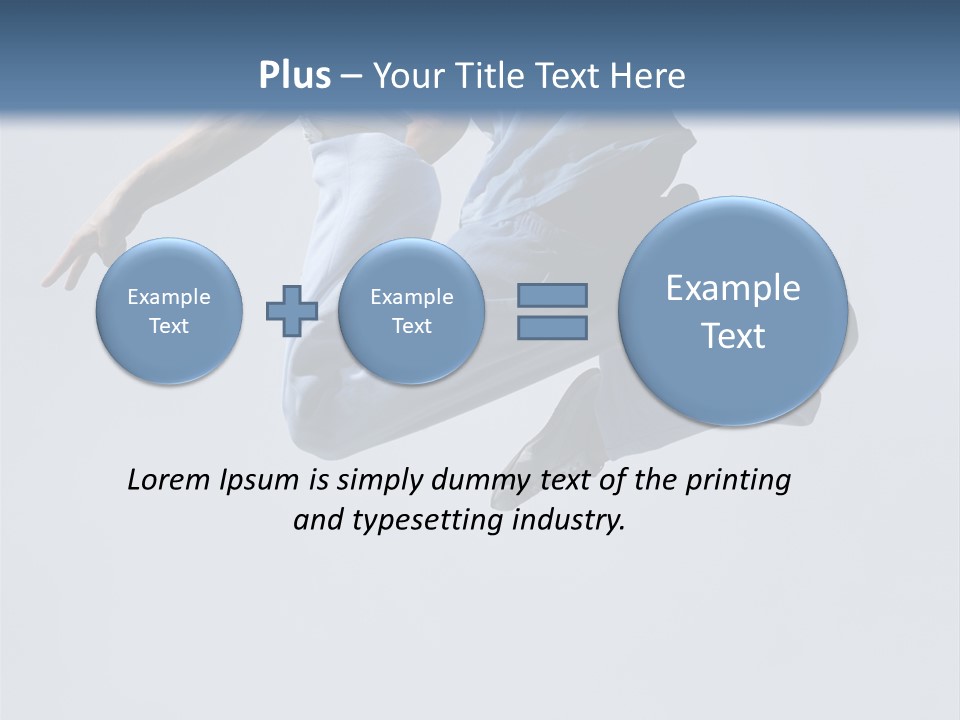 A Man Is Jumping In The Air With His Feet In The Air PowerPoint Template