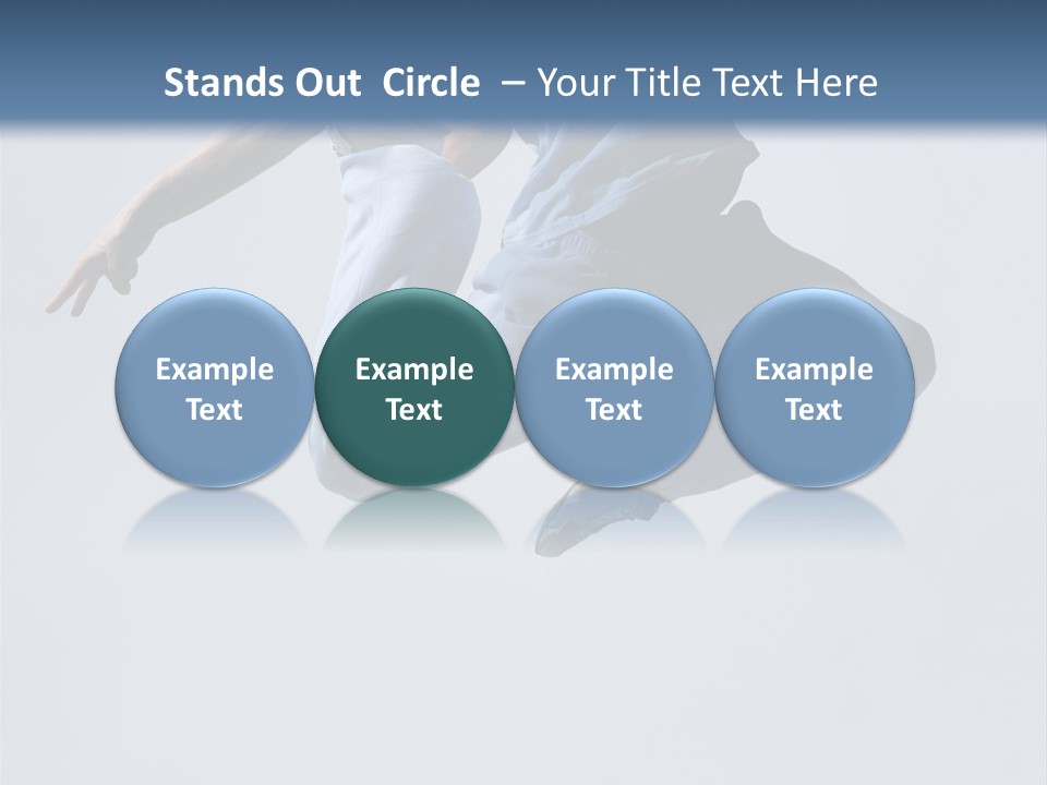 A Man Is Jumping In The Air With His Feet In The Air PowerPoint Template