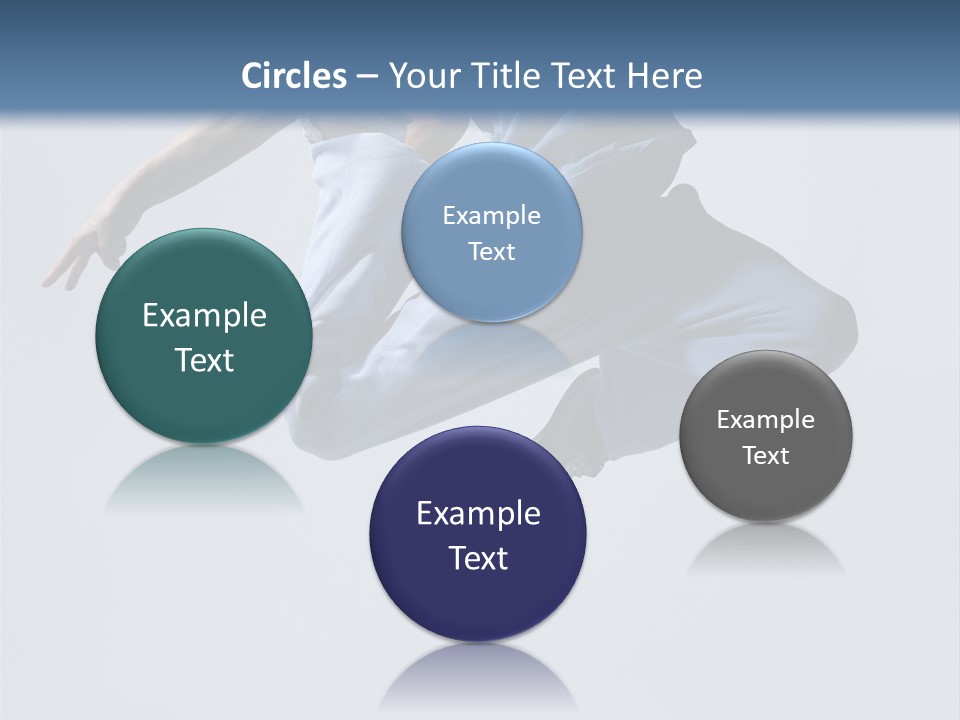 A Man Is Jumping In The Air With His Feet In The Air PowerPoint Template