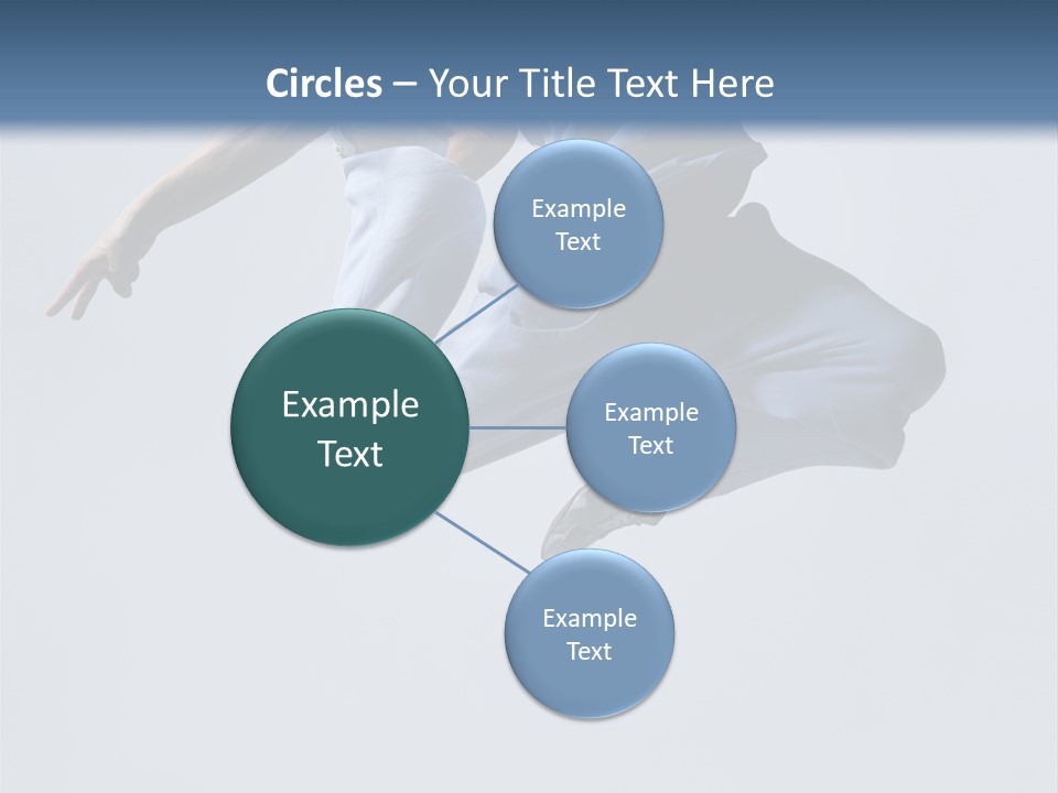 A Man Is Jumping In The Air With His Feet In The Air PowerPoint Template