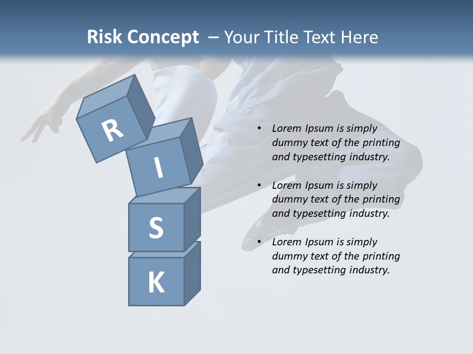 A Man Is Jumping In The Air With His Feet In The Air PowerPoint Template