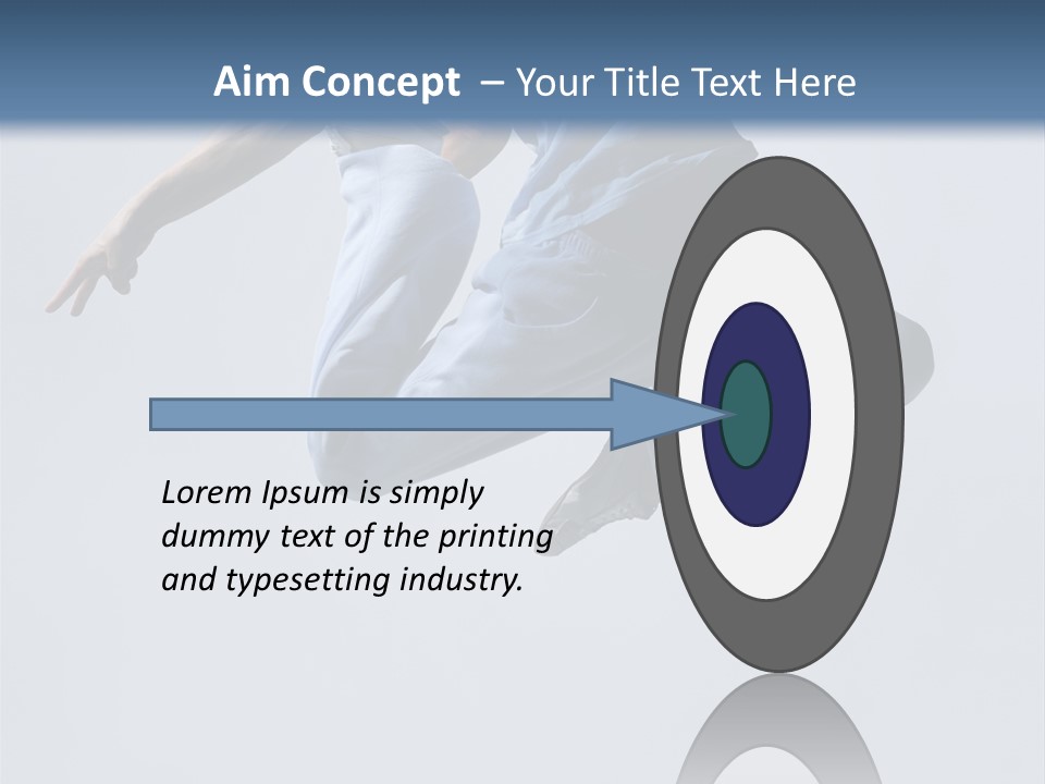 A Man Is Jumping In The Air With His Feet In The Air PowerPoint Template