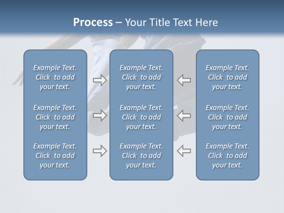 A Man Is Jumping In The Air With His Feet In The Air PowerPoint Template