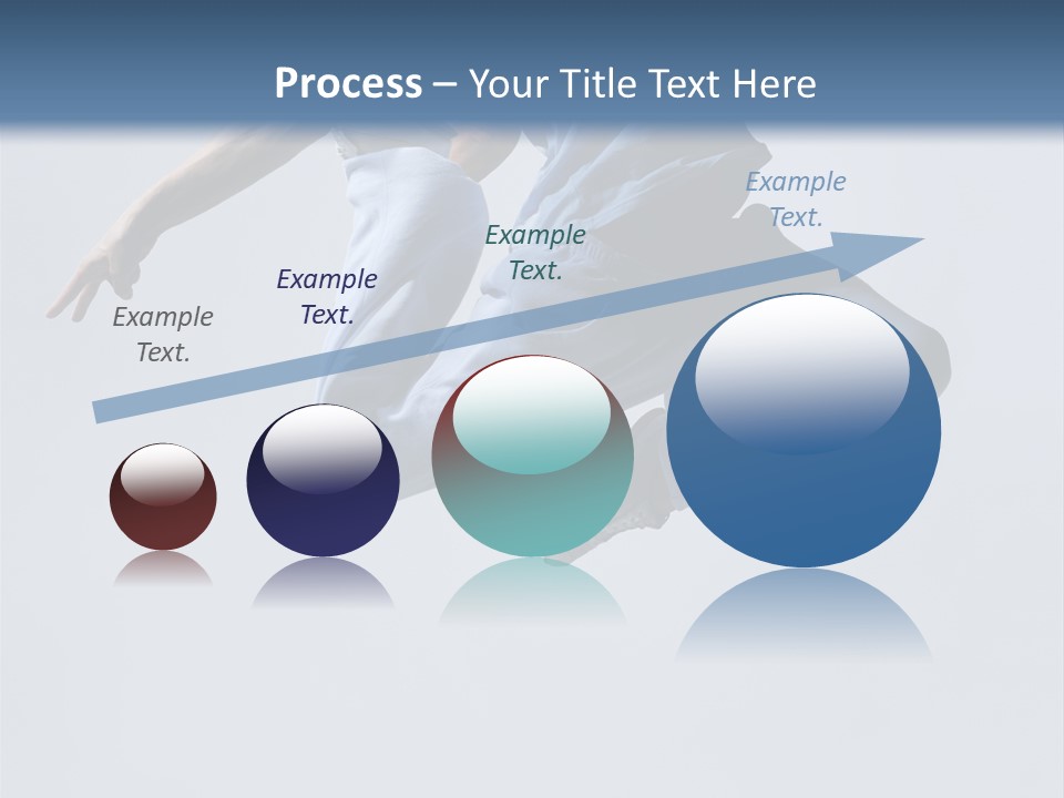 A Man Is Jumping In The Air With His Feet In The Air PowerPoint Template