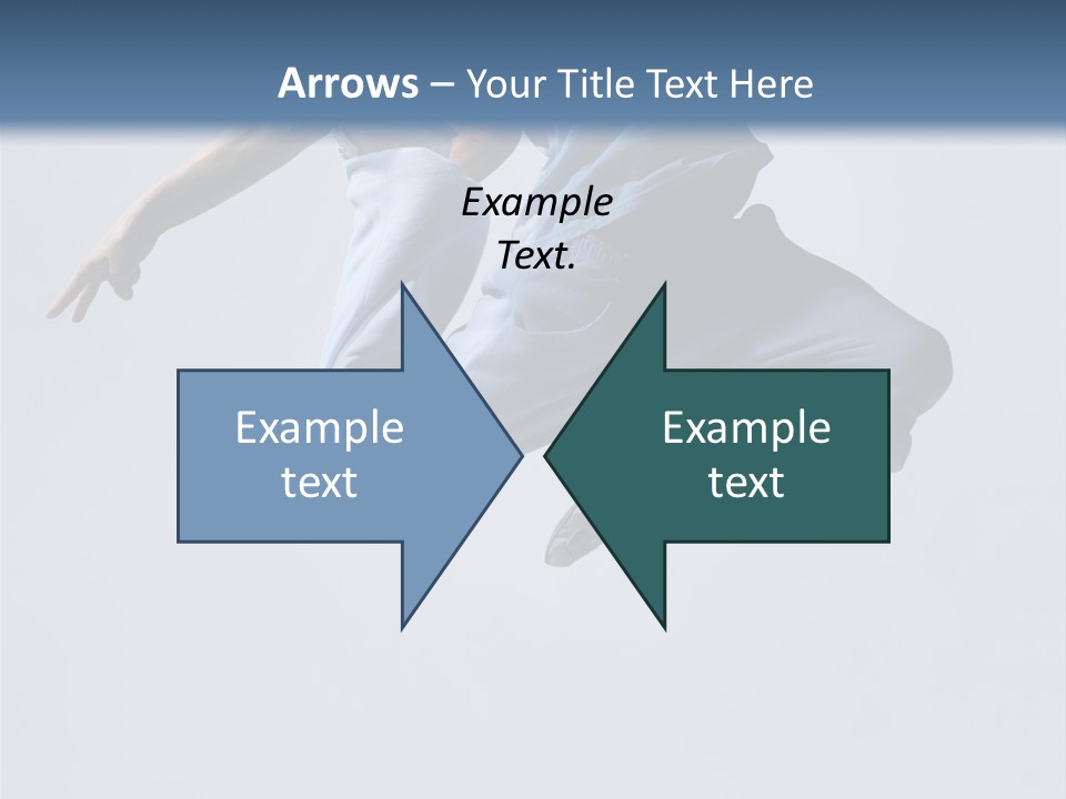 A Man Is Jumping In The Air With His Feet In The Air PowerPoint Template