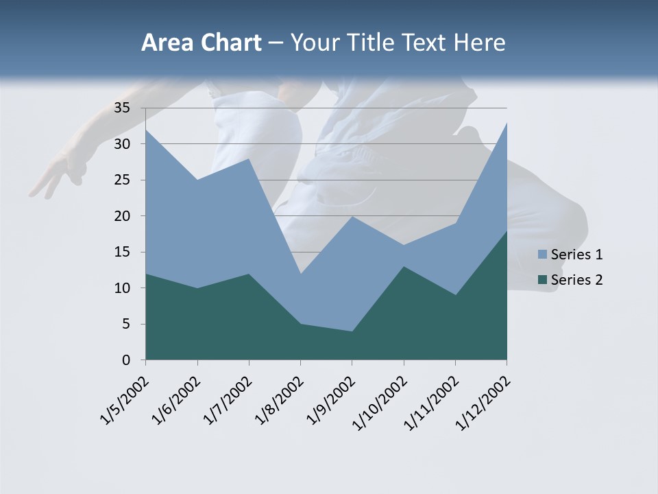 A Man Is Jumping In The Air With His Feet In The Air PowerPoint Template