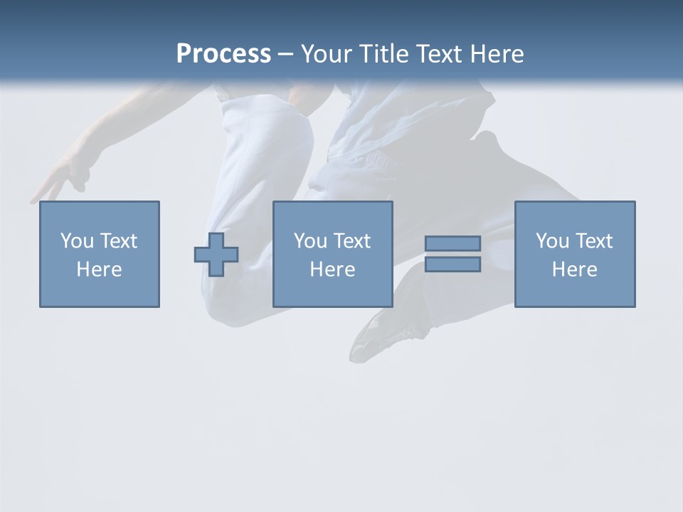 A Man Is Jumping In The Air With His Feet In The Air PowerPoint Template