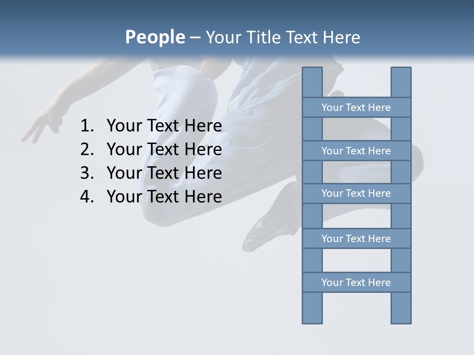 A Man Is Jumping In The Air With His Feet In The Air PowerPoint Template