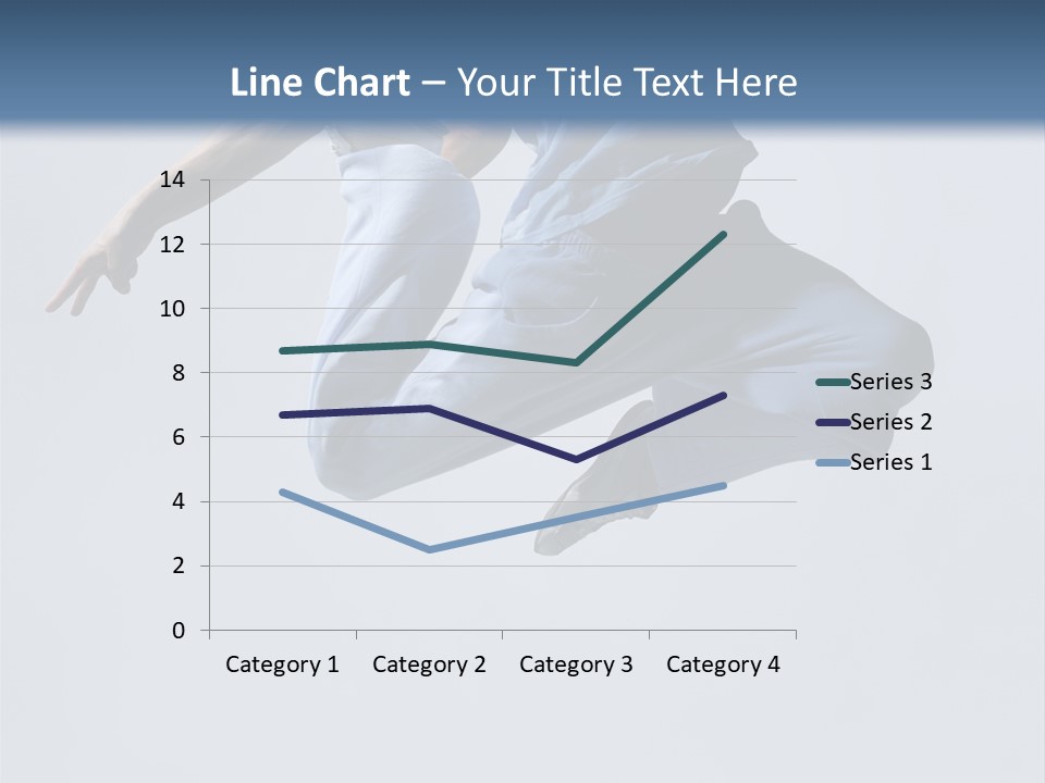 A Man Is Jumping In The Air With His Feet In The Air PowerPoint Template
