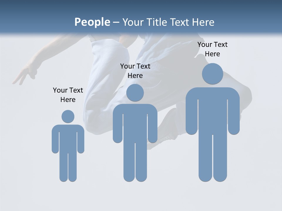 A Man Is Jumping In The Air With His Feet In The Air PowerPoint Template