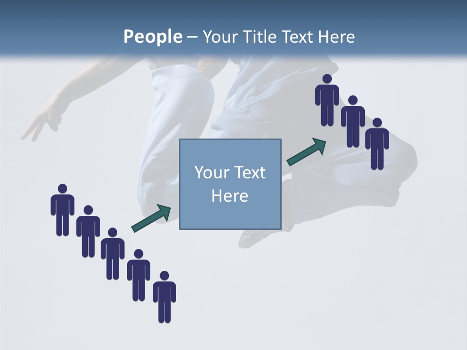 A Man Is Jumping In The Air With His Feet In The Air PowerPoint Template