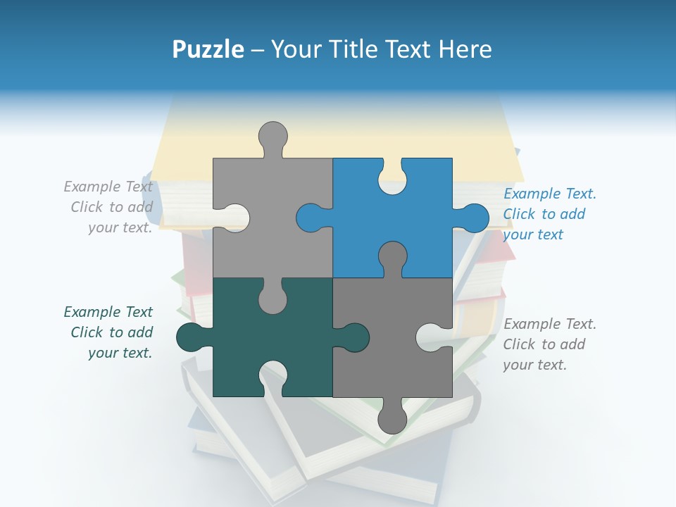 A Stack Of Books Powerpoint Presentation Template PowerPoint Template