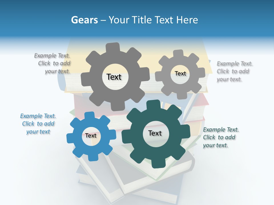 A Stack Of Books Powerpoint Presentation Template PowerPoint Template