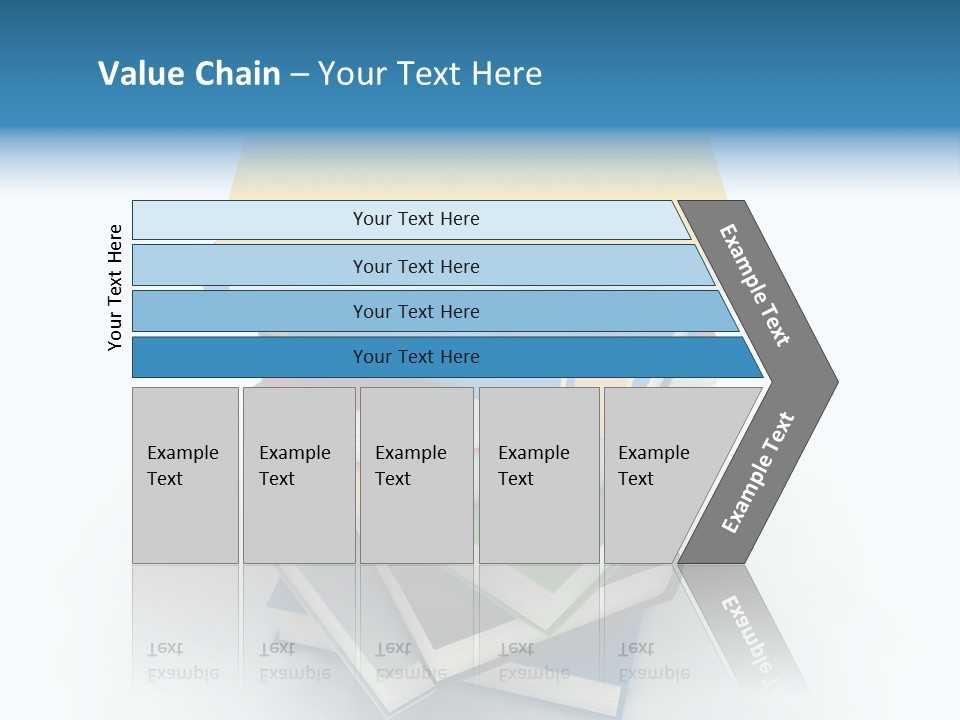 A Stack Of Books Powerpoint Presentation Template PowerPoint Template