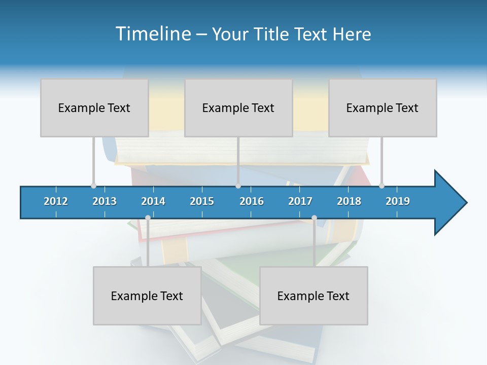 A Stack Of Books Powerpoint Presentation Template PowerPoint Template