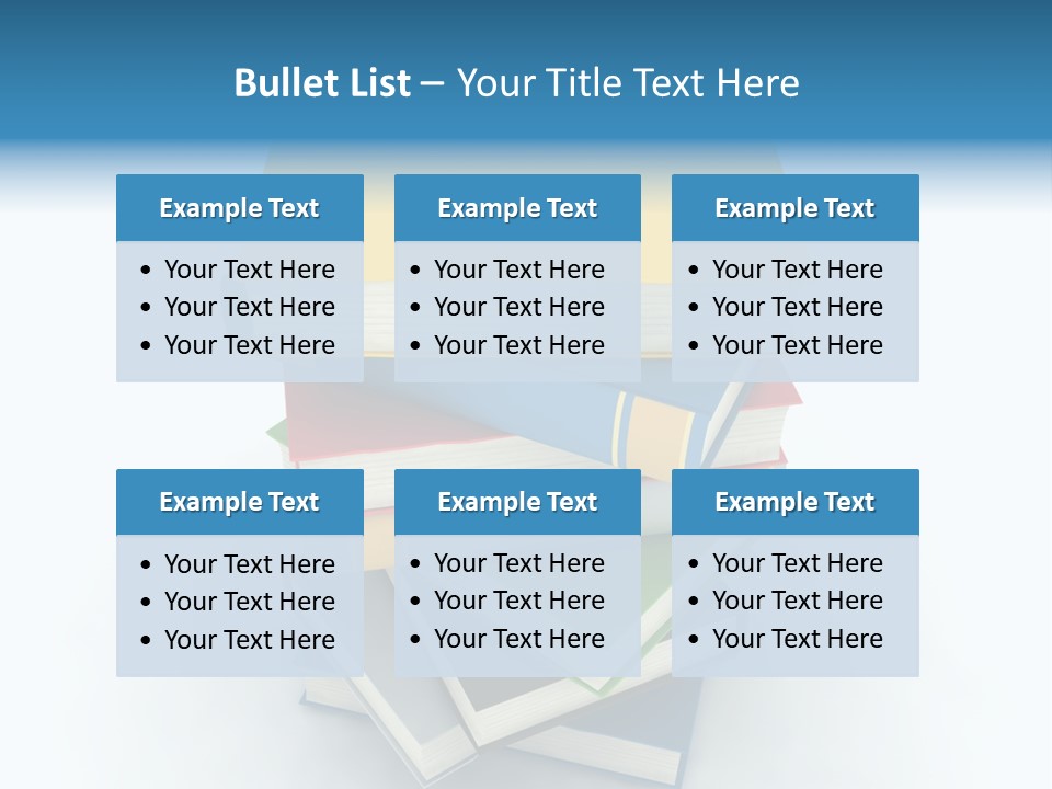 A Stack Of Books Powerpoint Presentation Template PowerPoint Template
