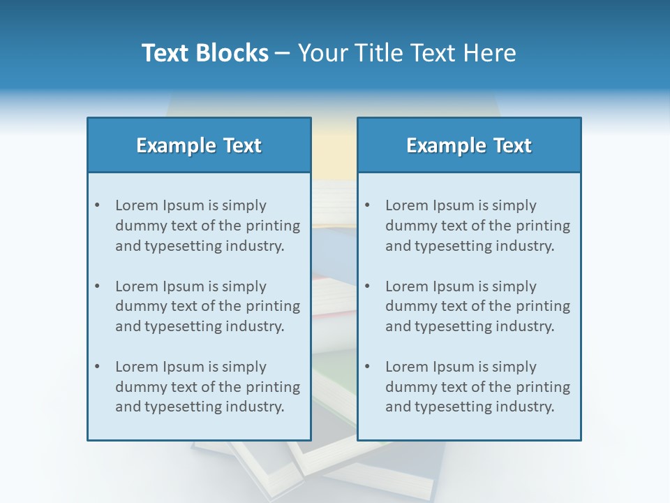 A Stack Of Books Powerpoint Presentation Template PowerPoint Template