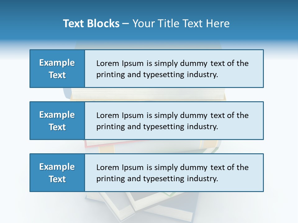 A Stack Of Books Powerpoint Presentation Template PowerPoint Template