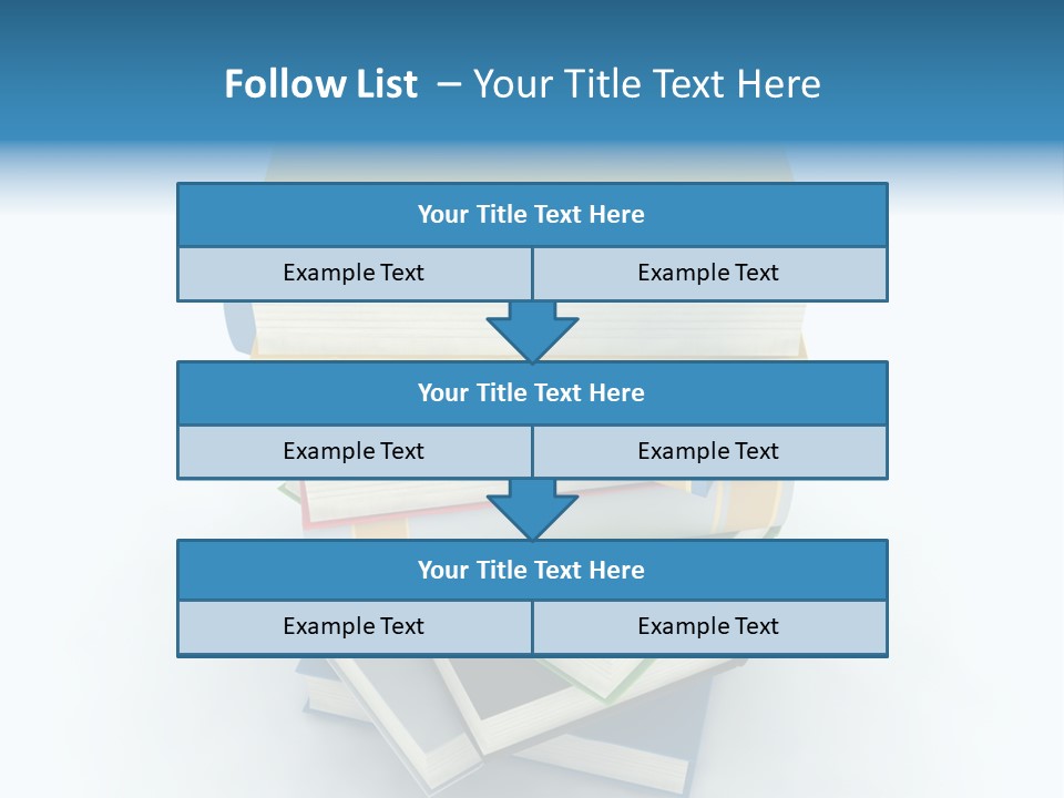 A Stack Of Books Powerpoint Presentation Template PowerPoint Template