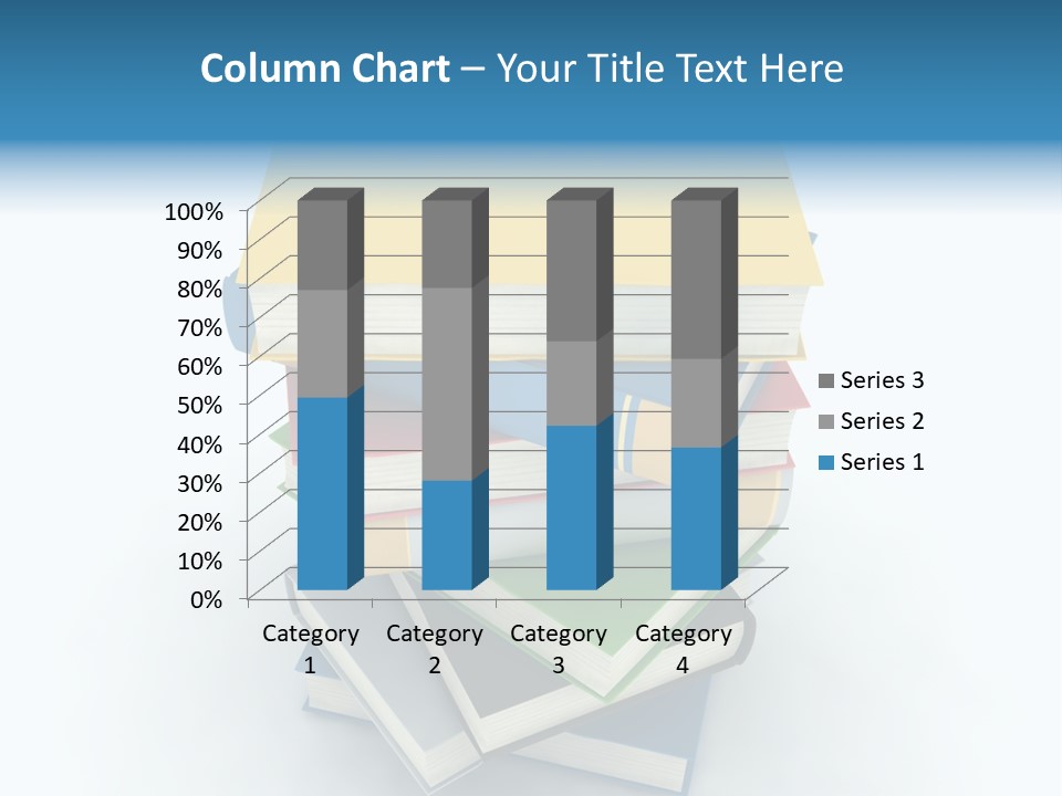 A Stack Of Books Powerpoint Presentation Template PowerPoint Template