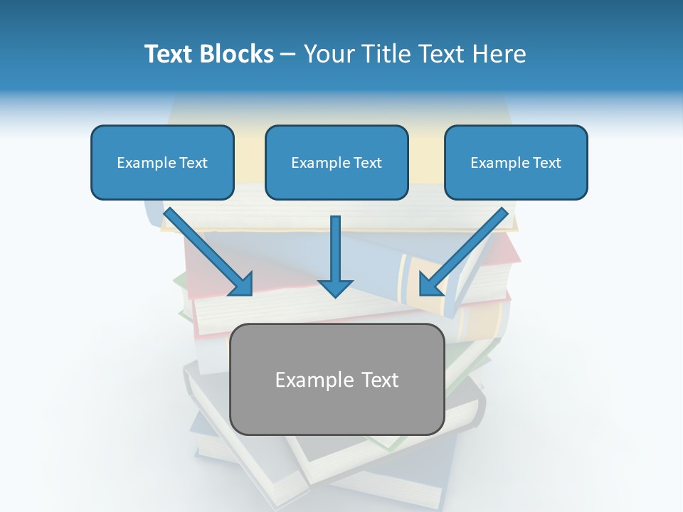 A Stack Of Books Powerpoint Presentation Template PowerPoint Template