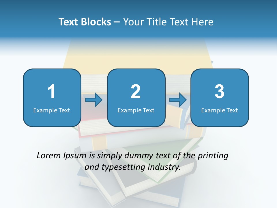 A Stack Of Books Powerpoint Presentation Template PowerPoint Template